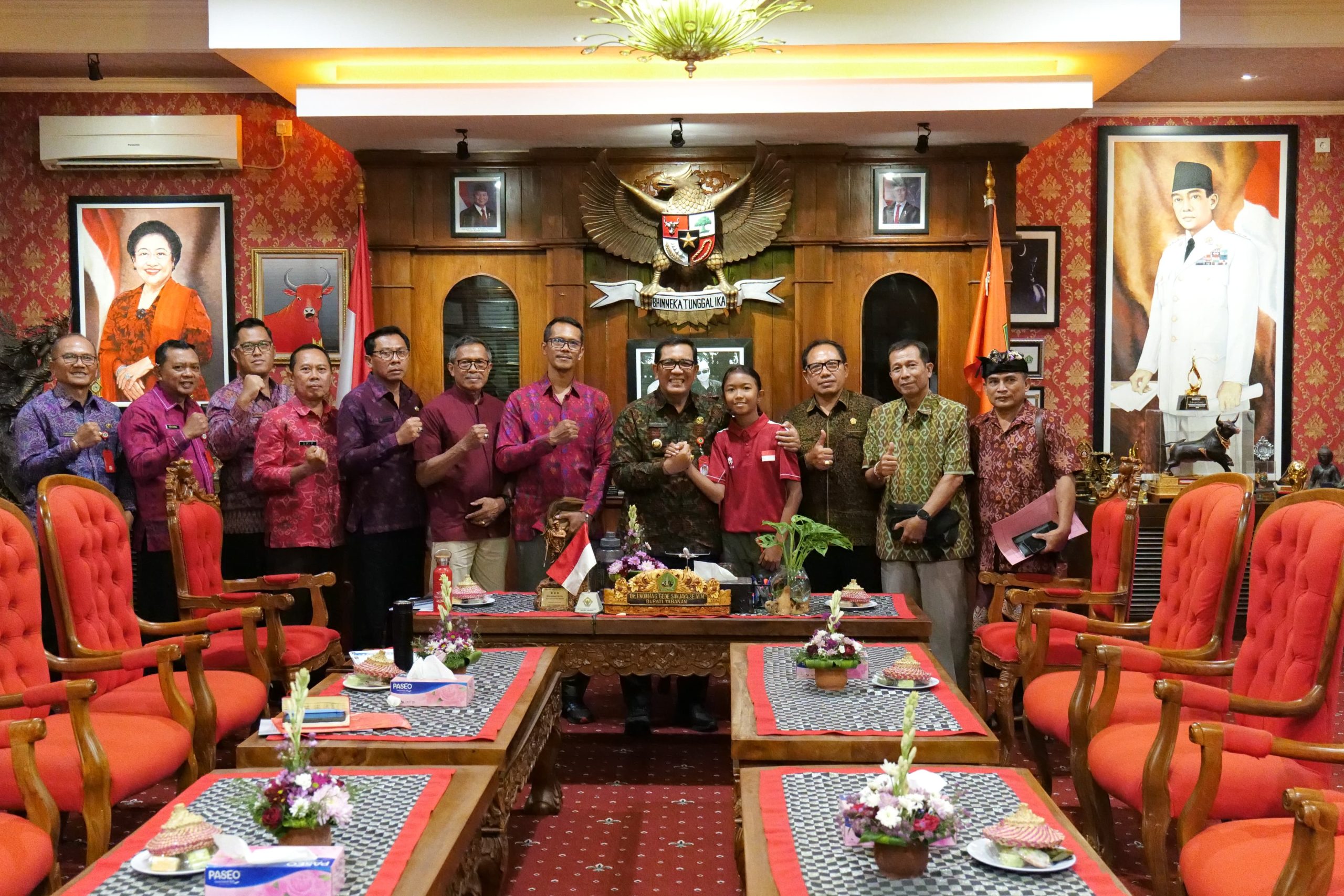 Ketua KONI Tabanan Dampingi Pengkab PELTI Audiensi dengan Bupati Tabanan