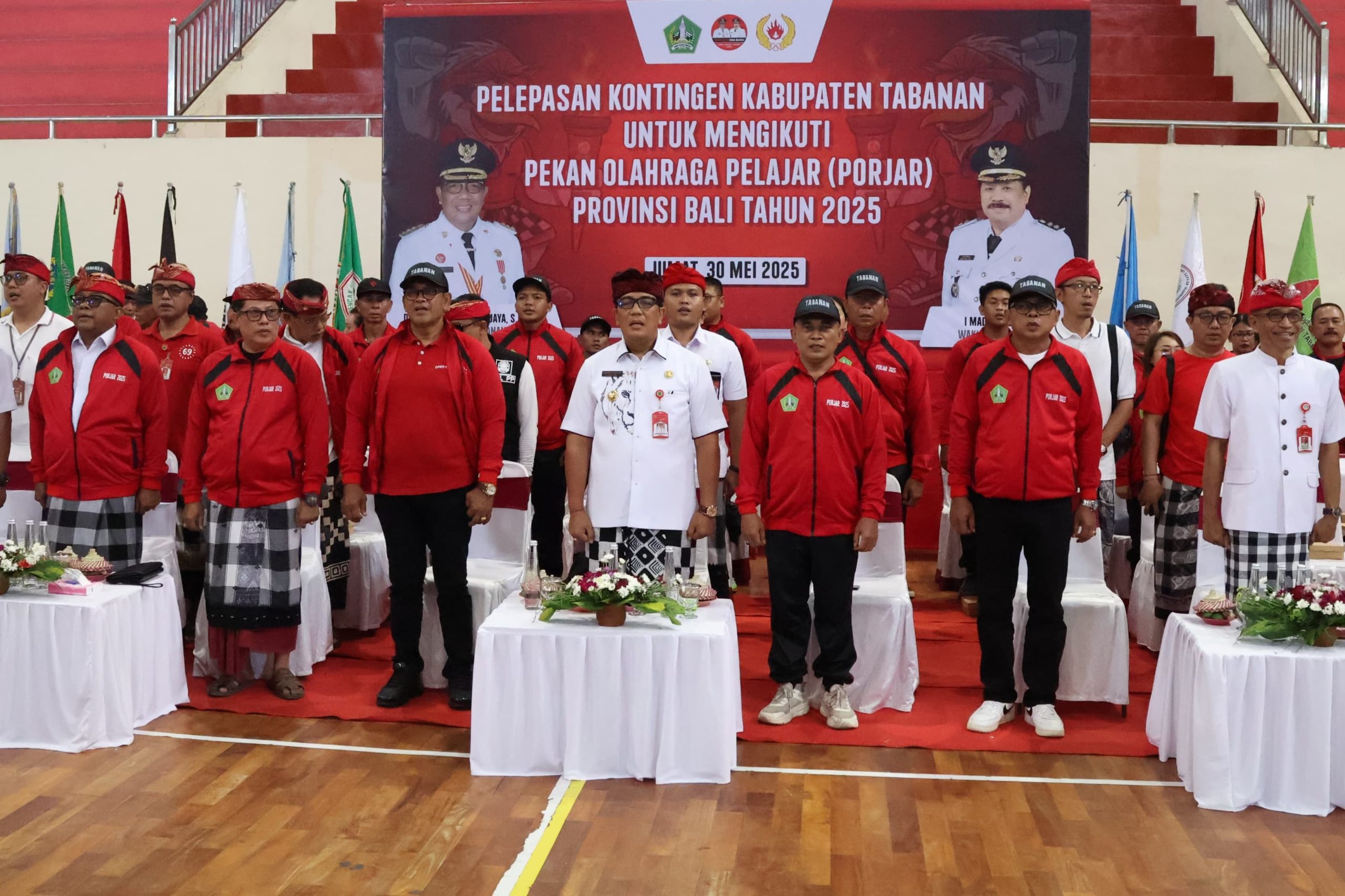 Ketua KONI Tabanan Hadiri Pelepasan Kontingen PORJAR 2025, Bupati Sanjaya Tekankan Semangat Juang dan Sportivitas